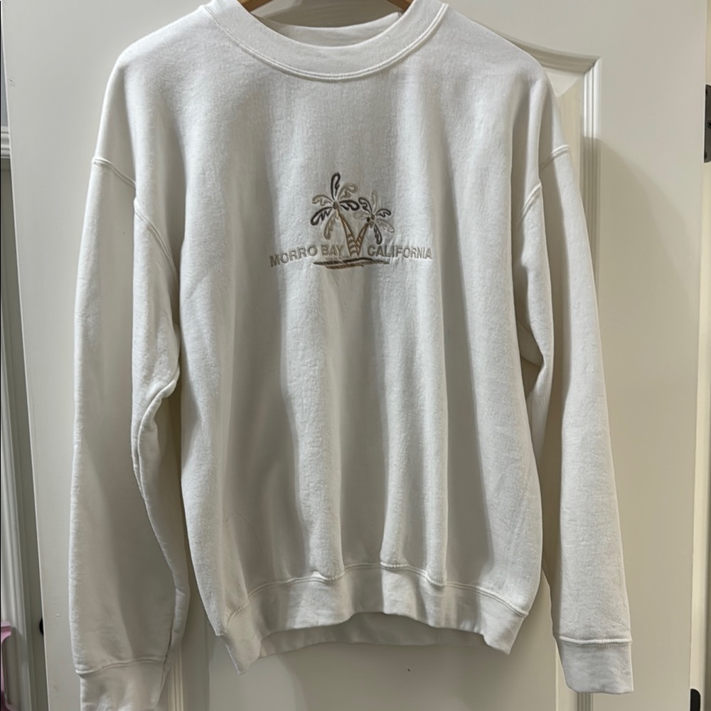 White Graphic Women's Sweater